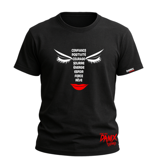 Tshirt Visage V2 (Mots positifs et motivants) [DANIX CENSORED]